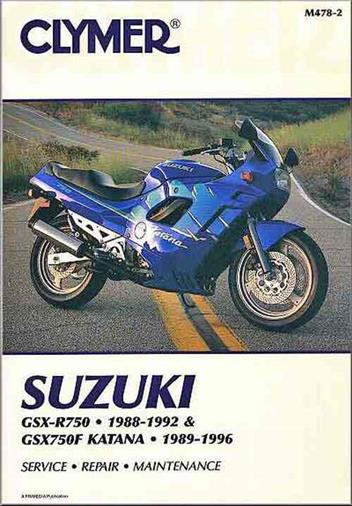 Suzuki GSX-R750 & GS-X750F Katana 1988 - 1996
Clymer Owners Service & Repair Manual