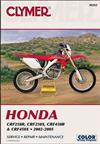 Honda CRF250R, CRF250X, CRF450R, CRF450X 2002 - 2005
Clymer Owners Service & Repair Manual
